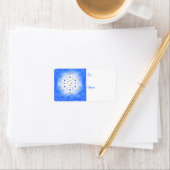Chanoeka Star en Sneeuwvlokken Blue Gift Label (Insitu)