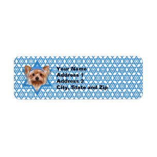 Chanoeka Star of David - Yorkshire Terrier Etiket