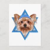 Chanoeka Star of David - Yorkshire Terrier Feestdagenkaart (Voorkant)