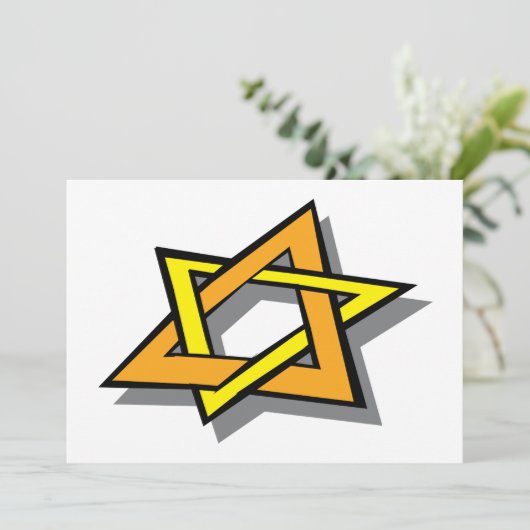 Chanoeka Star Uitnodigingen (Staand voorkant)