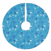 Chanoeka Stars Boomrok Imitatie Linnen Kerstboom Kleed (Voorkant)