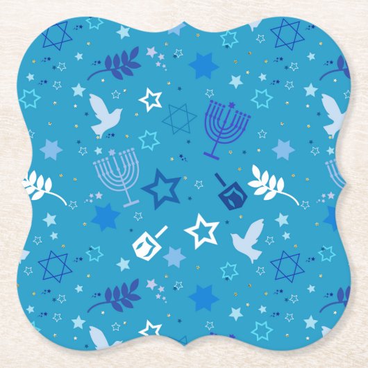 Chanoeka Stars Onderzetters (Voorkant)