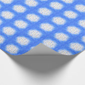 Chanoeka Ster en Sneeuwvlokken Blauw Cadeaupapier (Hoek)