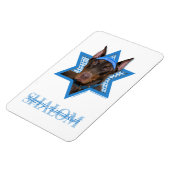 Chanoeka ster van David - Doberman - Rocky Magneet (Linkerzijde)