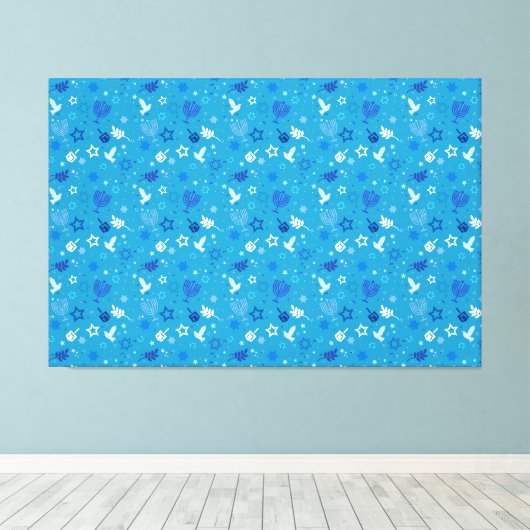 Chanoeka sterren canvas Print (Insitu (Houten vloer))