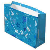 Chanoeka sterren geschenkzak groot cadeauzakje (Achterkant Gekanteld)