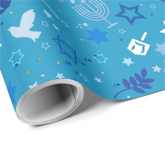 Chanoeka sterren inpakpapier (Rol Hoek)