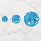 Chanoeka Sterren Tafel Confetti (Voorkanten)