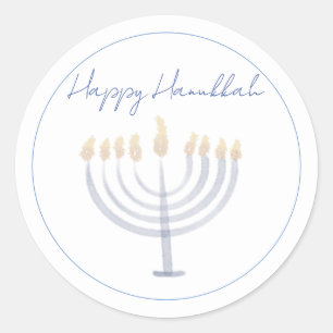 Chanoeka Sticker   Menorah   Rond