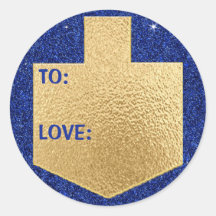 Chanoeka Stickers (1 1/2"/3")"Personaliseer Dreide