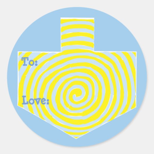 Chanoeka Stickers Rond (1 1/2", 3") Gepersonalisee (Voorkant)