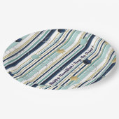 Chanoeka Strepen en Plezier Papieren Bordje (Gekanteld)