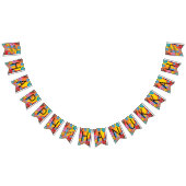 Chanoeka Swallowtail Banner Dancing Dreidels (Alle)