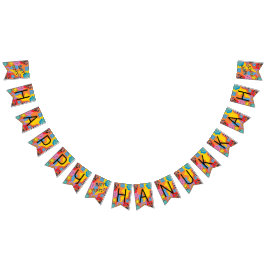 Chanoeka Swallowtail Banner Dancing Dreidels