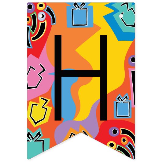 Chanoeka Swallowtail Banner Dancing Dreidels (Tweede vlag)