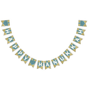 Chanoeka Swallowtail Banner Dreidel Swirls