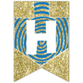 Chanoeka Swallowtail Banner Dreidel Swirls (Tweede vlag)
