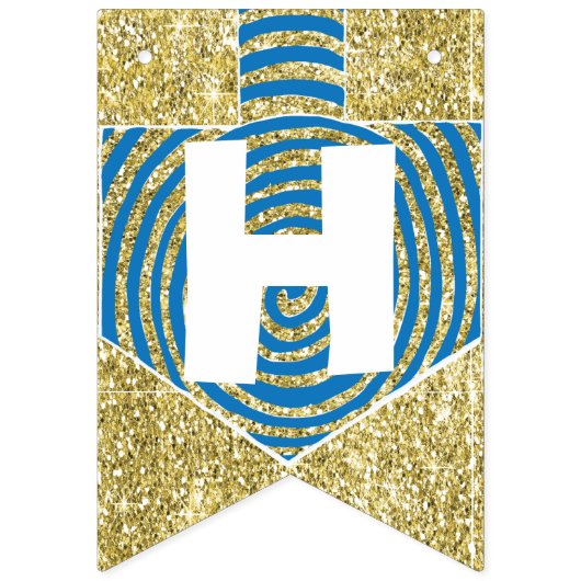 Chanoeka Swallowtail Banner Dreidel Swirls (Tweede vlag)