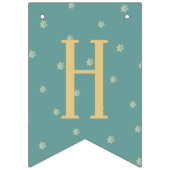 Chanoeka Swallowtail Banner Turquoise Gouden Dreid (Tweede vlag)