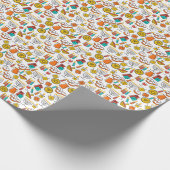 Chanoeka-symbolen: joods vakantiepatroon. cadeaupapier (Hoek)