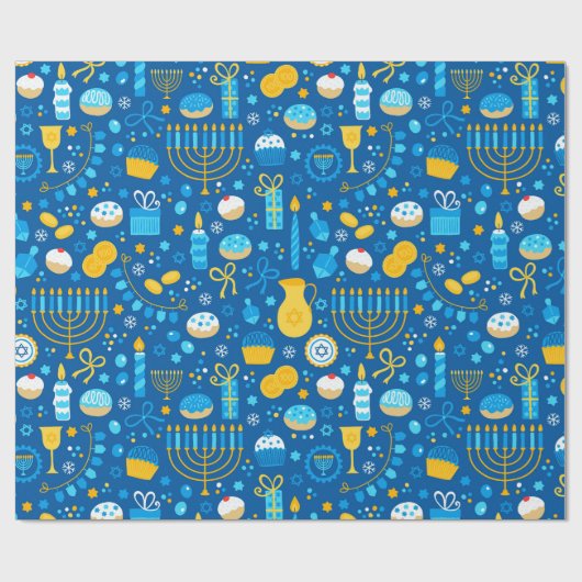 Chanoeka Symboliek Cadeaupapier (Vlak)