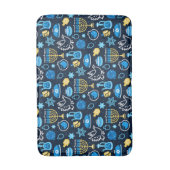 Chanoeka symboliseert blauw patroon badmat (Voorkant Verticaal)