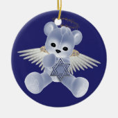 Chanoeka Teddy Bear Keramisch Ornament (Voorkant)