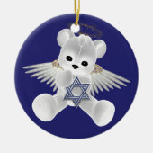Chanoeka Teddy Bear Keramisch Ornament (Voorkant)