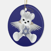 Chanoeka Teddy Bear Keramisch Ornament (Links)