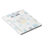 Chanoeka thema gepersonaliseerde to-do lijst notitieblok (Schuin)