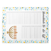 Chanoeka to do list notitieblok (Voorkant)