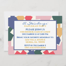 Chanoeka Uitnodiging Moderne Dreidels