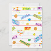 Chanoeka Uitnodiging Party Design (Achterkant)