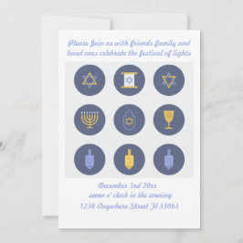 Chanoeka Uitnodiging Schattigee Eenvoudige Feestvi