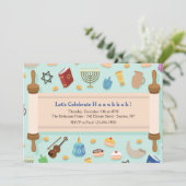 Chanoeka Uitnodiging voor viering (Staand voorkant)