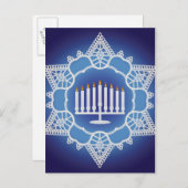 Chanoeka Viering - Elegant design Briefkaart (Voorkant / Achterkant)