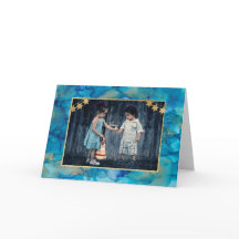 Chanoeka Wenskaart Blues & Golds