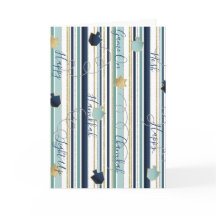 Chanoeka Wenskaart Dreidels n Stripes