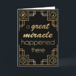 Chanoeka Wenskaart Elegant Art Deco Feestdagen Kaart<br><div class="desc">"Chanoeka Gold/Art Deco" Wenskaart met Envelop. Personaliseer door tekst aan de voor- en binnenkant van het wenskaart te verwijderen. Kies uw favoriete lettertypestijl, -kleur en -grootte. Alle ontwerpelementen kunnen worden bewerkt en/of overgebracht naar andere Zazzle-producten. Bedankt voor het stoppen en winkelen door. Zeer gewaardeerd!!! Fijne Chanoeka! Maat: Standaard (5" x...</div>