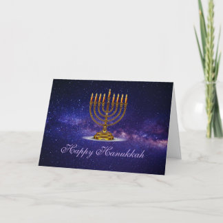 Chanoeka Wenskaart met mooie Menorah Feestdagen Kaart