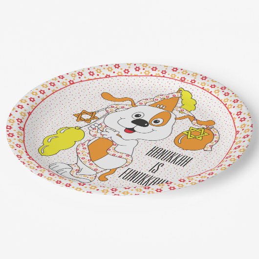 Chanoeka Zeevie Party Papieren Bordje (Gekanteld)