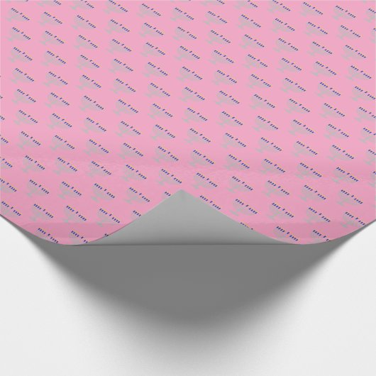 Chanoeka Zilveren Menorah op Anjer Roze Cadeaupapier (Hoek)