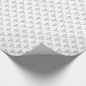 Chanoeka Zilveren Menorah op wit Cadeaupapier (Hoek)