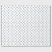 Chanoeka Zilveren Menorah op wit Cadeaupapier (Vlak)