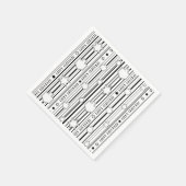 Chanoeka Zwart N Wit Dreidels N Sterren Servet (Hoek)