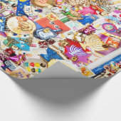 Chanoekaarpapier, 30 x 6 inch cadeaupapier (Hoek)