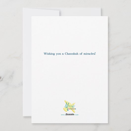 Chanokah Feestdagenkaart (Achterkant)