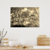 CHANSON DE ROLAND, MIDDELEEUWSE RIDDERS IN TOERNOO POSTER (Keuken)