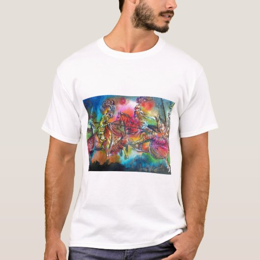 CHANSON DE ROLAND, MIDDELEEUWSE RIDDERS IN TOERNOO T-SHIRT (Voorkant)