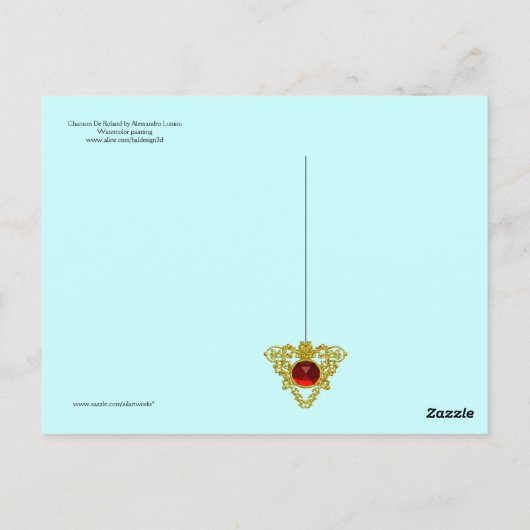 CHANSON DE ROLAND / STRIJD VAN RIDDERS IN TOERNOOI BRIEFKAART (Achterkant)